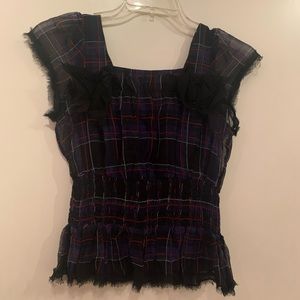 Betsy Johnson Plaid Top